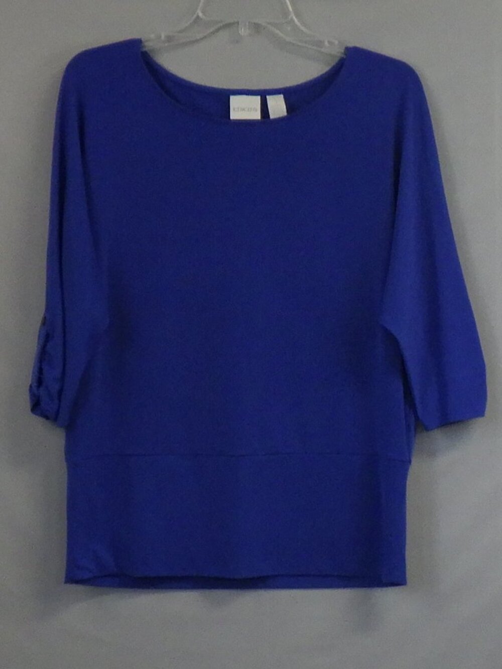 Chico's Royal Blue Knit Top Chico's Size 1   A670